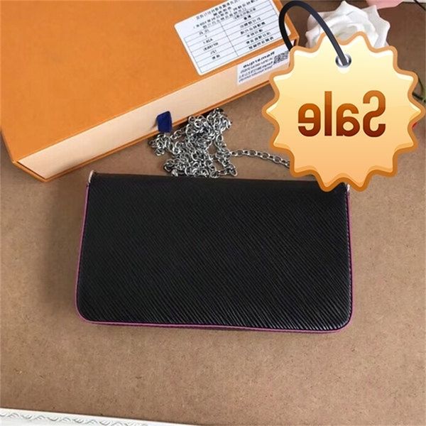 

2021 cowhide water pattern genuine leather shoulder bags r handbags fashion pochette felicie chain women ba