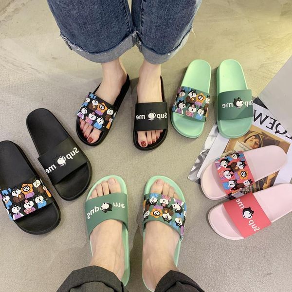 

women shoes 2020 new home, indoor slippers, women's summer bath, lovers wear thick soles at home and abroad