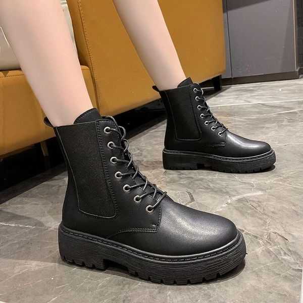 

white mid-calf boots women's rubber shoes rain round toe luxury designer boots-women booties woman 2020 low heel short, Black