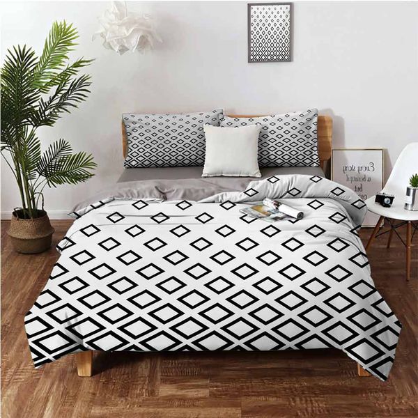 

minimalist square shaped forms abstract artistic simplistic figures graphicbedding 3-piece set