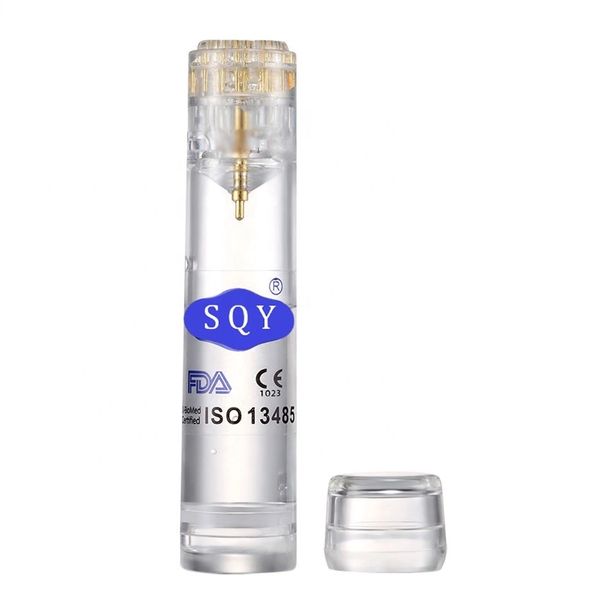 

hydra needle 19 aqua micro channel mesotherapy titanium gold needle fine touch system derma stamp serum applicator ce