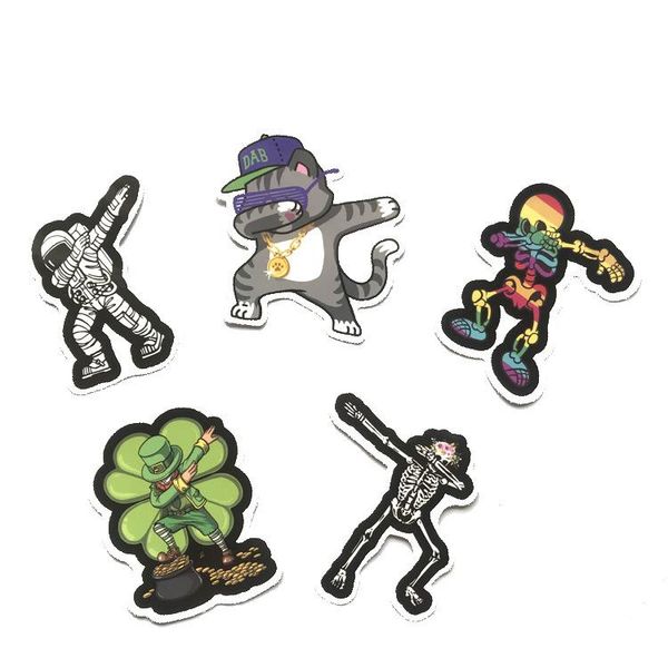 

16 pcs hip hop posture mixed series stickers for notebook pc skateboard bicycle motorcycle diy waterproof toy decal sticker wmttjp