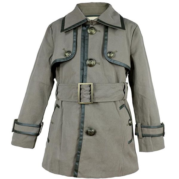 

tench coat boy girl clothes windproof jacket new children jacket boys outwear coats fashion children coat long patter 5y 4c0841, Blue;gray