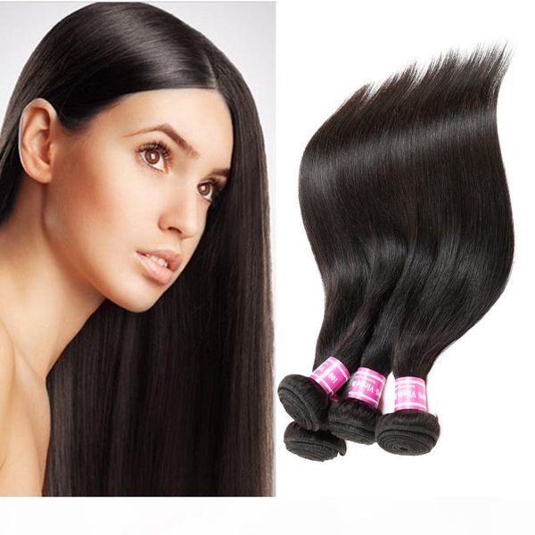 

bemiss virgin human hair weaves malaysian indian peruvian cambodian mongolian brazilian virgin human hair weaves extensions, Black