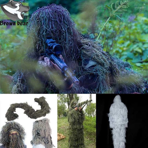 

hunting sets tactical camouflage rope ghillie suit army 3d clothes hat for sniper hiding outdoor shooting1, Camo