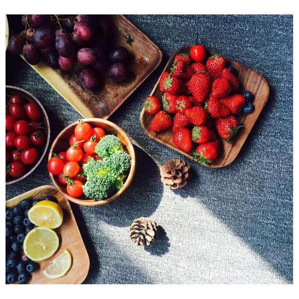 

new art plate acacia wooden tray dinner plate food dessert tea plate round square rectangle din jllwww trustbde