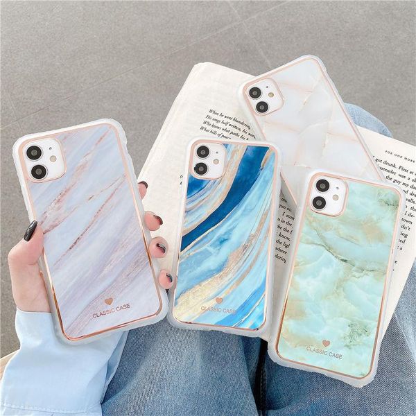 

marble texture телефон чехол для iphone 11 11pro max xr xs max x 6s-8 plus противоударного бампера задней крышки для yxlyui cases2010