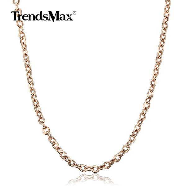 

застежка 15мм кабель rose lobster для цвета золота женщины rolo kn634 20inch цепи девушки ожерелье из нержавеющей стали yxlgft bde_jewelry, Silver