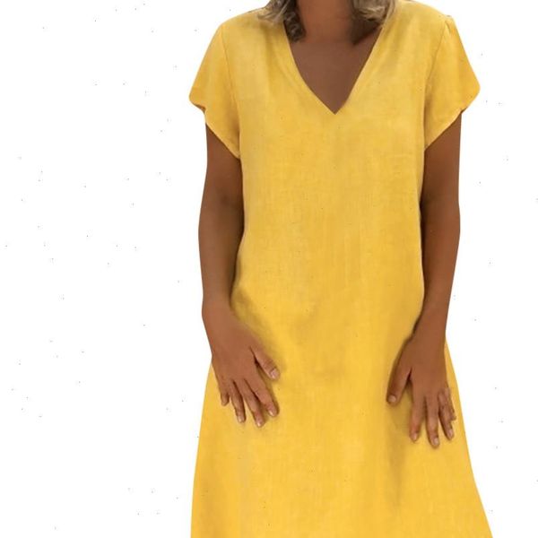 

fashion women yellow blue dress summer short sleeve v neck casual loose dress female street plus size dress vestidos, Black;gray