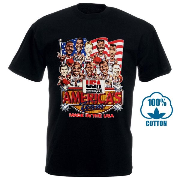

usa basketballer 1992 dream team caricature new short sleeve round collar mens fashion 011733 hoodie designers t shirts sweatshirt
