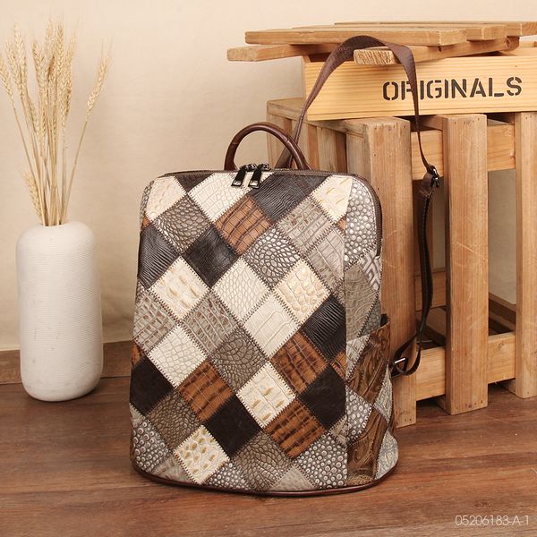 

test woman backpack female shoulder bag leather solid crossbody /school bags for lady multifunctional travel casual bag