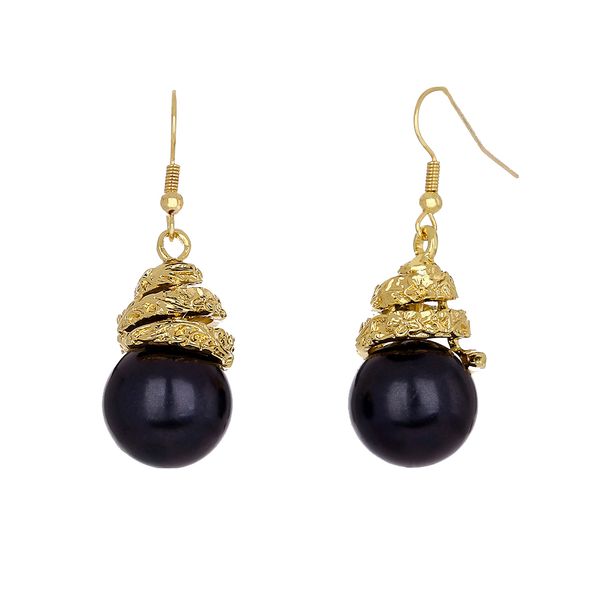 

earrings of original design holiday jewelry drop dangling hawaiian hamilto black pearl earrings for women gifts, Silver