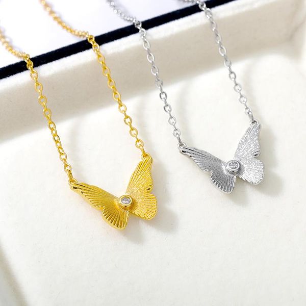

chokers harajuku zircon butterfly necklace for women gold chain choker female pendant fashion jewelry 2021 bijoux femme, Golden;silver