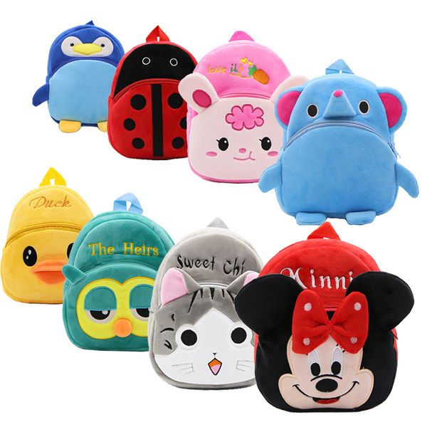 

kakoo 1-3 years kids plush cartoon animal small school bag children backpacks baby toy schoolbag student kindergarten backpack t200709