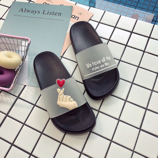 

22cm-25.5cm lady's family sandals non-slip slippers for womens bathroom cartoon japanese and korean style sandals for women x1020, Black