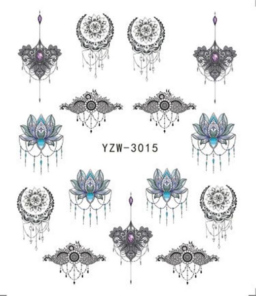 

nail sticker black&gold flower/love/lace/letter vine diamond necklace gel polish slider accessories nail art decals