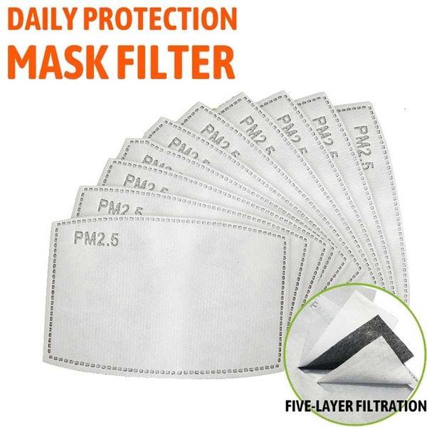 

carbon pm2.5 filter protective layers activated 5 media insert mat for mouth anti dust mask ljja3939