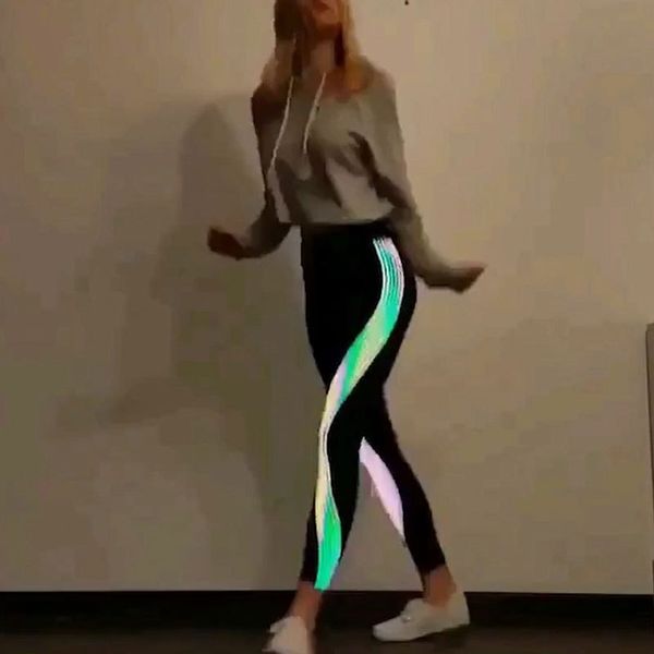 

bux6 legins leggings women rainbow for leggins workout fitness legging mujer gothic high waist activewear pants trim ladies, Black;white