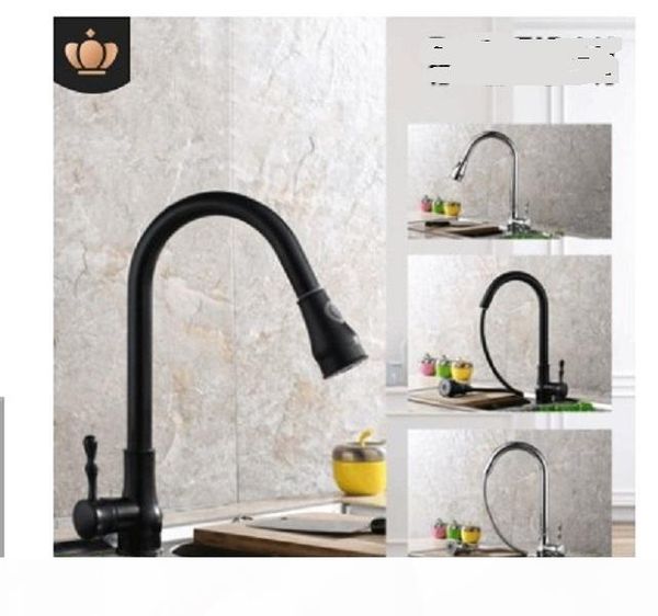 

2020 drawing kitchen faucet black lacquer brass drawing rotating faucet universal drawing and cold faucet wholesale