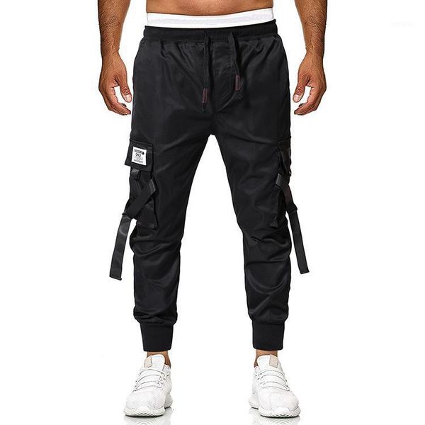 

men's casual multi pocket overalls pants trend paratrooper overalls men's pants foreign trade large size1, Black