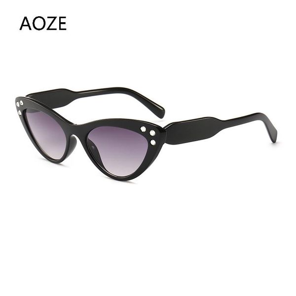 

sunglasses 2021aoze classic fashion cat eyes women designer trend products glasses, White;black