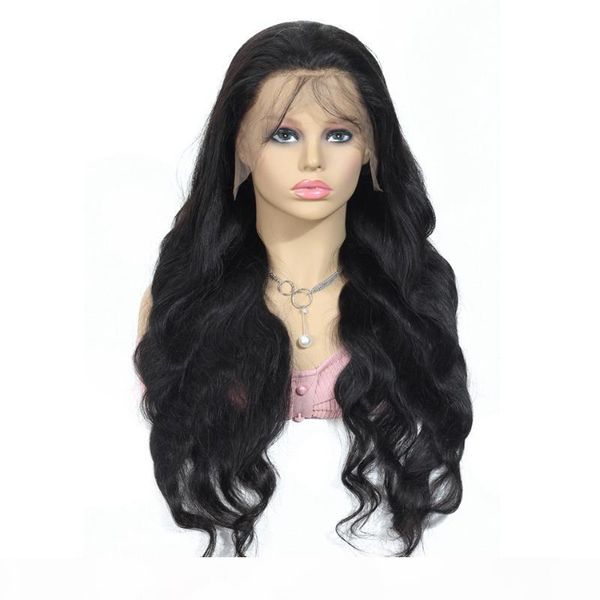 

lace front human hair closure wigs yeswigs body wave 13x4 4x4 150% density remy peruvian preplucked bleached knots vendors 8-34, Black;brown