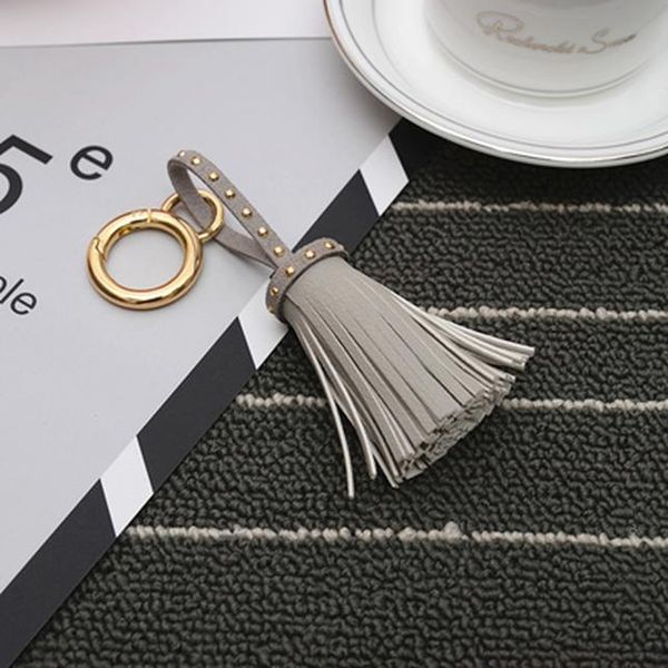 

new leather tassels key chain with one tassels for car keychain bag key ring holder accessory jewelry eh822 h bbyhqd