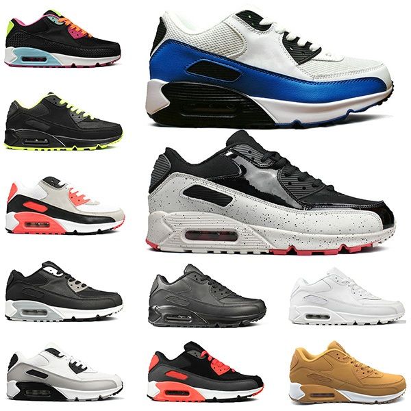 

дешевые 90 кроссовки мужские тренеры 90s chaussures тройной черный белый синий серый красный надводных дышащая тапок женщин спортивный разме
