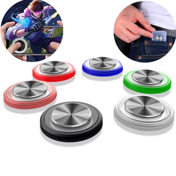 

round game joystick for mobile phone rocker tablet android metal button controller easy chicken dinner with suction cup1
