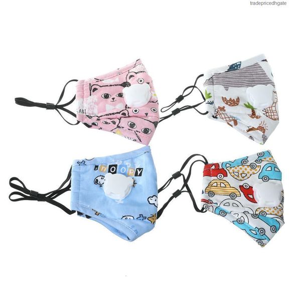 

printed valve with dust kids cartoon face animal mask washable mouth masks reusable 1 phw0
