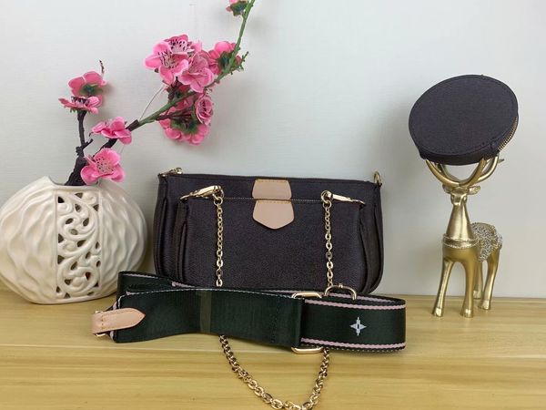 

favorite multi pochette designer bags handbag purse genuine leather l flower shoulder crossbody bag ladies purses 3 pcs evening wallet