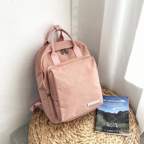 

backpack style harajuku ulzzang fashion female solid color waterproof korea ins sweet women preppy casual