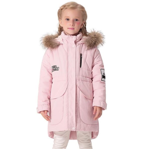 

new girls warm down jackets cotton jacket kids thick outerwear children clothing autumn winter baby girls hooded coats, Blue;gray