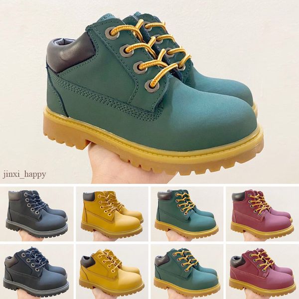 

2021 kids inch premium waterproof boots boys toddler children tim working high cut berlands shoes outdoor premium shoes, Black