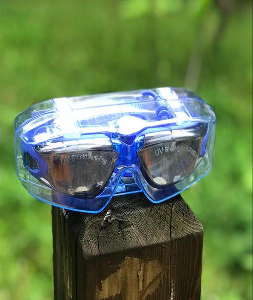 

plated big frame плавательные очки ушные вилки гальваническое ультрафиолетовое водонепроницаемое водонепроницаемое противотуманное купальник