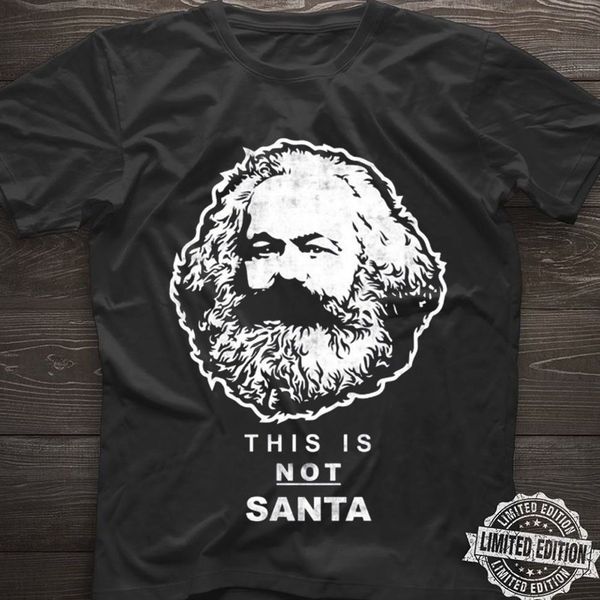 

karl marx this is not santa christmas black summer style brand casual male & tees printing on hooded sweatshirt hoodie men t shirt