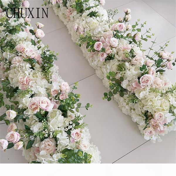

new wedding road lead rose flower row wedding sign in stage guide artificial flower home holiday celebration decoration t191102