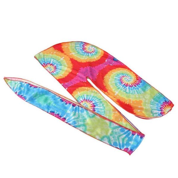 

дамы толстые tie-краситель длинного хвоста pirate hat бинты сумка хвост тюрбан h плащ длинные t9w0