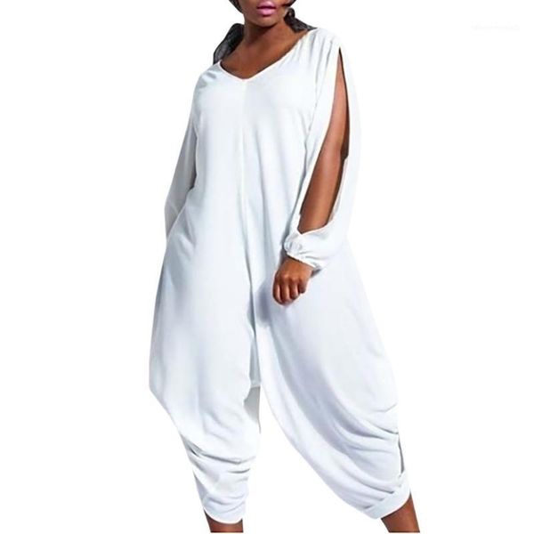 

feitong jumpsuit plus size rompers womens jumpsuit summer linen overalls women jumpsuits vintage lantern pants #3.5+11, Black;white