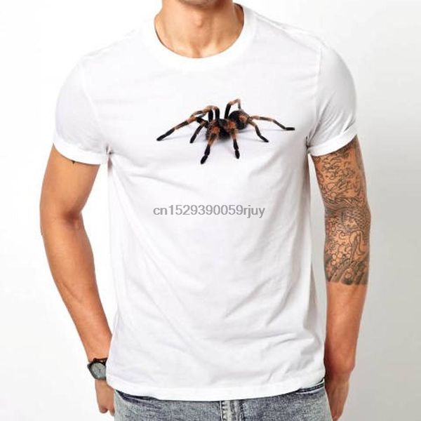 

sport 3d funny print fake tarantula spider animal tshirt shirt tee white color