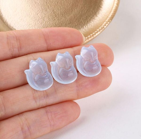 

10шт много 1418mm кристалл цветной глазурью cute charms мини fox подвеска для поделки ручной работы ожерелье материал ювелирных изделий аксе, Black