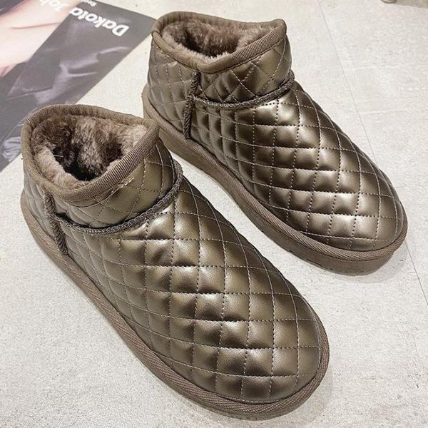 

womens fashion breathable classic elegant boots shose winter soft and comfortable snow boots slip-on flat with botas mujer, Black