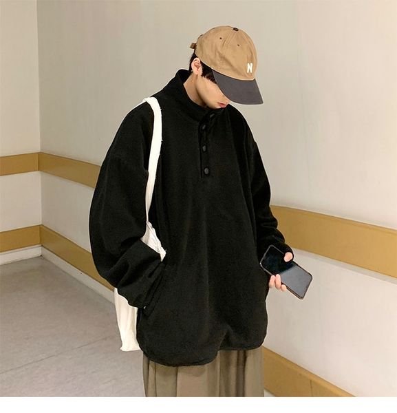 

2021 new male autumn/new winter thin hoodie sweatshirt wool and youth 7x6q, Black