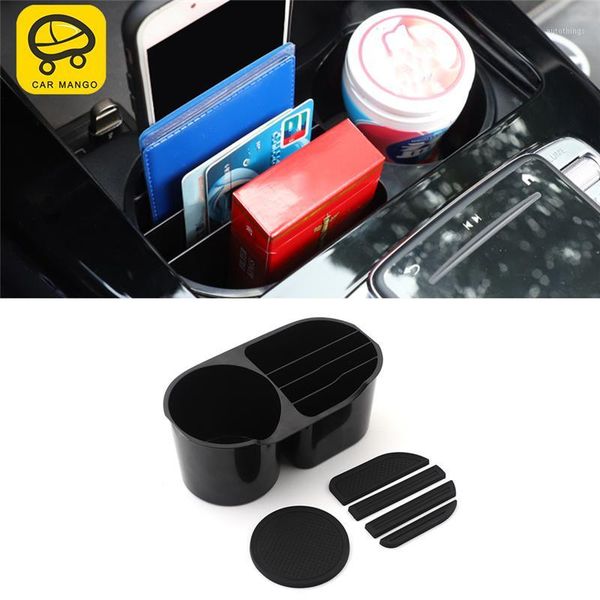 

carmango for mersedes- a class w177 v177 2020 auto car central drink cup holder storage box organizer case trim accessories1
