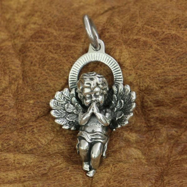 

925 sterling silver cupid charms little angel god of love pendant ta187 jp q1113, Bronze;silver