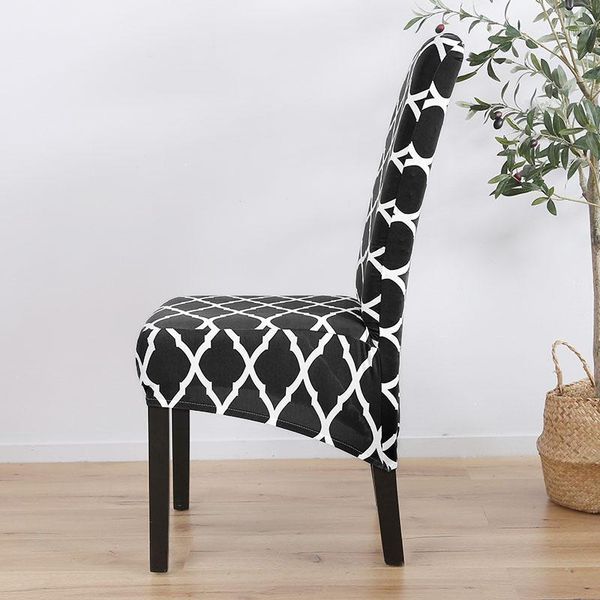

printed geometric long back chair cover europe style seat covers chair covers l party banquet housse de chaise home1