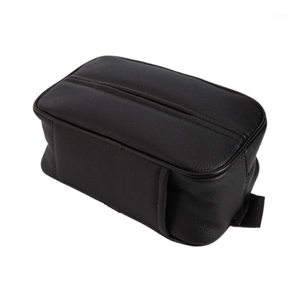 

pu leather tissue napkin holder invisible zipper anti slip easy install box dustproof storage adjustable strap car backseat1