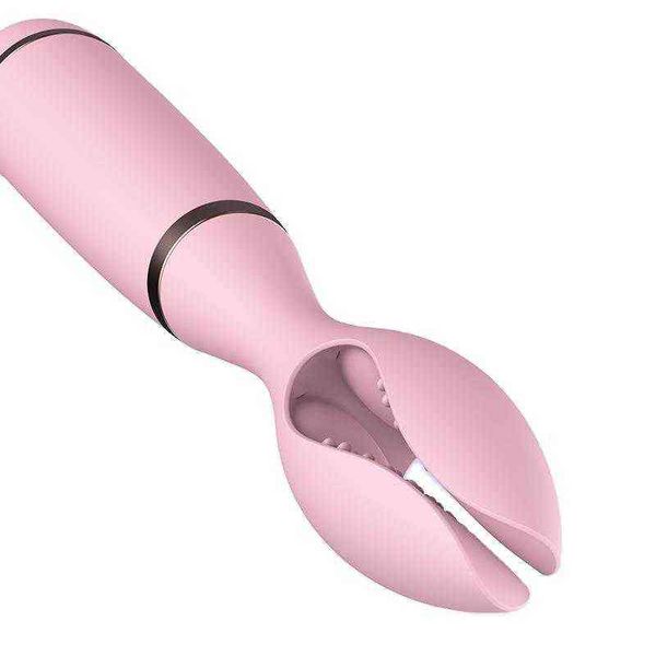 Nxy Vibrators Lailhemi Дразните Зажим Частота Преобразование Отключение отключения Двойной головы Аккумуляторная Клитор Вибрирующий Массаж Волны 0113