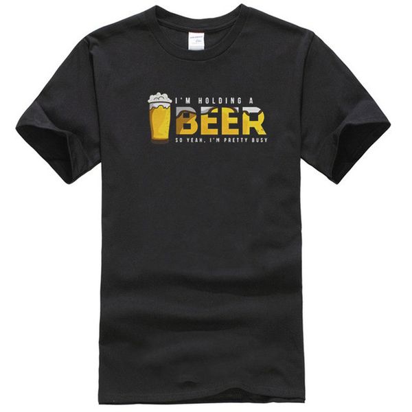 

beer lover i'm holding a beer so yeah i'm pretty busy funny gag shirt drinking quote shirt gift sweatshirt hoodie t shirt