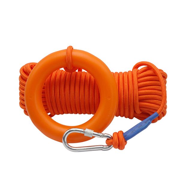 

water rescue rope 6mm-12mm reflective throwing rope with hook pull rings